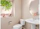 Powder bathroom with pedestal sink at 19043 E Seagull Dr, Queen Creek, AZ 85142