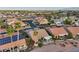 Beautiful aerial view of a house with a covered patio in a well-kept neighborhood at 2722 N 155Th Dr, Goodyear, AZ 85395