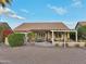 Charming covered patio area perfect for entertaining or relaxing outdoors on a sunny day at 2722 N 155Th Dr, Goodyear, AZ 85395