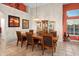 Spacious dining room with chandelier and picture windows for ample natural light at 6339 S Palo Blanco Dr, Gold Canyon, AZ 85118