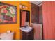This bathroom has a sink with a vanity, a toilet, and a tiled shower at 6428 E Shea Blvd, Scottsdale, AZ 85254