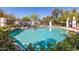Community pool area featuring clear water, comfortable lounge seating, landscaping, and shaded benches at 8841 S 51St St # 1, Phoenix, AZ 85044