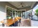 Enjoy outdoor dining with a built-in grill on a covered patio, seamlessly blending indoor and outdoor living at 11656 N San Clemente St, Surprise, AZ 85388