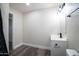 Well-lit bathroom features modern vanity, black faucet, and ample counter space at 1633 E Wesleyan E Dr, Tempe, AZ 85282
