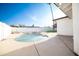 Backyard oasis featuring a sparkling pool with pristine blue sky at 1633 E Wesleyan E Dr, Tempe, AZ 85282