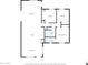 Home floor plan featuring two bedrooms, two bathrooms, a kitchen, dining area and a living room at 3320 E Claire Dr, Phoenix, AZ 85032