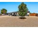 Landscaped front yard with a large shade tree enhancing the curb appeal of this single-story home at 3320 E Claire Dr, Phoenix, AZ 85032
