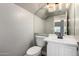 Powder bathroom features a modern sink and vanity at 3832 N Gallatin --, Mesa, AZ 85215