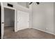 Bedroom featuring carpet floors, neutral walls, closet, ceiling fan, and vaulted ceiling at 3832 N Gallatin --, Mesa, AZ 85215