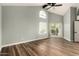 Open living room with vaulted ceiling and sliding glass door at 3832 N Gallatin --, Mesa, AZ 85215