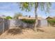 Spacious backyard featuring a block fence and mature tree at 402 W Mohawk Ln, Phoenix, AZ 85027