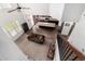 A view looking down at the open floor plan of the kitchen and living room with staircase at 4125 W Lydia Ln, Phoenix, AZ 85041