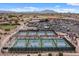 Aerial view of the community's pickleball courts and parking area at 4517 E Sourwood Dr, Gilbert, AZ 85298