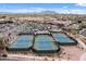 Aerial view of the community's tennis courts at 4517 E Sourwood Dr, Gilbert, AZ 85298
