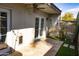 Private patio area perfect for outdoor relaxation and entertaining, complete with pet door at 4800 N 68Th St # 314, Scottsdale, AZ 85251