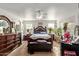 Spacious main bedroom with ceiling fan, natural light, and dark wood furniture at 7215 N 76Th Ave, Glendale, AZ 85303