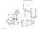 First floor plan featuring kitchen, living room, dining room, garages and primary bedroom at 823 W Palo Verde Dr, Phoenix, AZ 85013