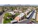 An aerial shot of a well-maintained community offering convenient parking and lush green spaces at 8256 E Arabian Trl # 239, Scottsdale, AZ 85258
