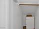 Storage closet with a clothing rod and shelving at 13811 N 42Nd Pl, Phoenix, AZ 85032
