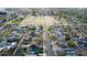 Aerial shot of neighborhood with houses and local sports field, illustrating the residential layout at 1402 E Granada Rd, Phoenix, AZ 85006