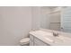 Bathroom featuring a vanity with double sinks and a toilet at 15585 W Williams St, Goodyear, AZ 85338