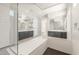 Beautiful bathroom featuring a glass enclosed shower, dual vanities, and lots of space at 18716 N 269Th Ln, Buckeye, AZ 85396