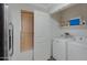 Bright laundry room featuring modern appliances, storage shelves, and natural light at 2025 E Campbell Ave # 114, Phoenix, AZ 85016