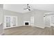 Open concept living room with vaulted ceilings and fireplace at 2234 W Mohawk Ln, Phoenix, AZ 85027