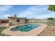 Backyard features a private pool, surrounded by a concrete patio and grass yard at 2262 E Javelina Ave, Mesa, AZ 85204