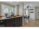 Close-up view of the kitchen sink and counter area with access to dining area at 2834 S Extension Rd # 1079, Mesa, AZ 85210