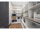 Organized pantry with ample shelving and storage space, including countertop at 4098 N Golf Dr, Buckeye, AZ 85396