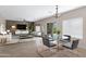 Open concept floorplan with living room and dining area at 19616 N Toya St, Maricopa, AZ 85138