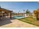 Spacious backyard featuring a fenced in pool and desert landscaping at 3736 W Hazelwood St, Phoenix, AZ 85019