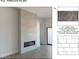 Modern fireplace with light gray marble tile and a linear firebox at 6108 E Shasta Daisy Ln, Prescott Valley, AZ 86315