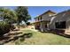 The backyard boasts a covered patio and a large grassy area at 7009 W Taro Ln, Glendale, AZ 85308