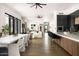 Bright, open-concept living area showcasing the kitchen, dining, and living spaces at 7670 E Sierra Vista Dr, Scottsdale, AZ 85250
