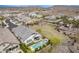 Aerial view of a home with a pool and a mountain view at 851 E Deer Creek Rd, Phoenix, AZ 85048