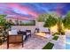 Cozy patio with stylish outdoor furniture and a warm fire pit, perfect for entertaining at 851 E Deer Creek Rd, Phoenix, AZ 85048
