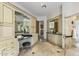 Bathroom featuring double vanities, a makeup area, and a walk-in shower at 10040 E Happy Valley Rd # 479, Scottsdale, AZ 85255