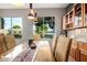 Breakfast nook with a picturesque water view and custom cabinets at 1833 W Mead Pl, Chandler, AZ 85248