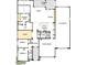 Detailed floor plan of the home featuring multiple bedrooms, bathrooms, kitchen, study, and RV garage at 19933 W Marshall Ave, Litchfield Park, AZ 85340