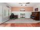 Bright living room with plush gray carpet, shutters, and stylish decor at 2131 E New Bedford Dr, Gilbert, AZ 85234