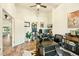 Spacious office features wood floors, bright light, ceiling fan, and plenty of room for all your work needs at 3921 W Sheffield Ave, Chandler, AZ 85226