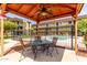 Outdoor pool-side cabana offers covered seating, and views of the pool and surrounding community at 461 W Holmes Ave # 224, Mesa, AZ 85210