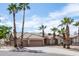 Charming single-story home with a three-car garage and well-manicured palm tree landscaping at 665 W Beechnut Dr, Chandler, AZ 85248