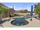 Backyard pool with a spa and trampoline, ideal for outdoor fun and relaxation at 9733 W Hedge Hog Pl, Peoria, AZ 85383