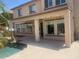 Covered back patio with a view of the pool at 17394 W Pima St, Goodyear, AZ 85338