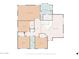 Second floor plan includes primary bedroom with bath, walk-in closet and three additional bedrooms at 3618 E Feather Ave, Gilbert, AZ 85234