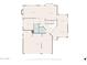 First floor plan featuring a living room, kitchen, dining area, and a two-car garage at 3618 E Feather Ave, Gilbert, AZ 85234