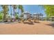 Neighborhood playground features multiple play structures and is shaded by mature palm trees at 7533 S 31St Pl, Phoenix, AZ 85042